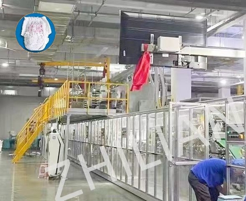 450pcs/min赤ん坊によってはおむつ機械Traningを喘ぐ機械が抜く